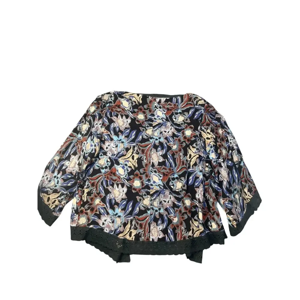 Free People Women’s XS Floral Lace Boho Kimono